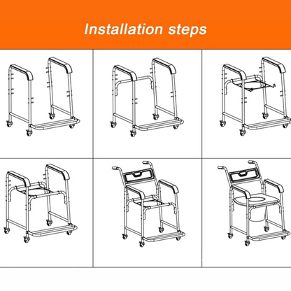 ComfortCare 614 Commode Chair – Sturdy, Comfortable & Portable Toilet Solution