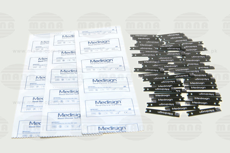 Medisign Blood Glucose Test Strips Blister Pack (1 x 100)