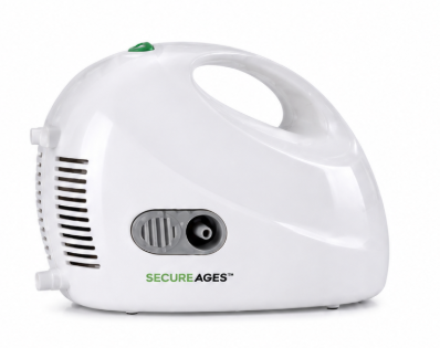 Secure Ages Compressor Nebulizer (Pro Mesh Model) – Compact Home Respiratory Inhaler Machine with 3-Year Warranty
