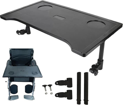 Adjustable Wheelchair Table – Portable & Height Adjustable Tray for Dining, Reading, and Laptop Use