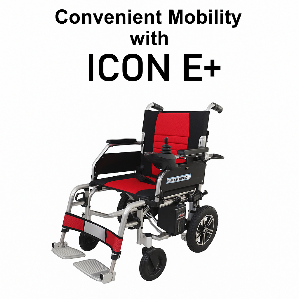 ICON E – Electric Wheelchair (Lithium Battery) - Portable Electric Wheelchair