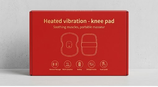Premium Heated Vibration Knee Pad – Smart Thermal Knee Massager with Touch Control Panel