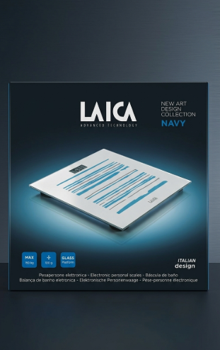 LAICA New Art Design Collection NAVY Electronic Personal Scale (PS 1074)