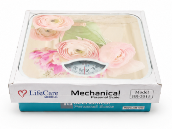 LifeCare Medical BR-1600 Mechanical Personal Weight Scale – Heavy Duty Analog Bathroom Scale with Extra Large Non-Skid Vinyl Platform & High Precision Dial