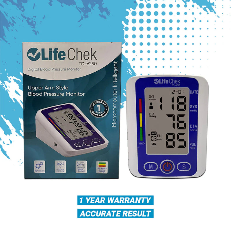 Life Check TD-6250 Arm Blood Pressure Monitor