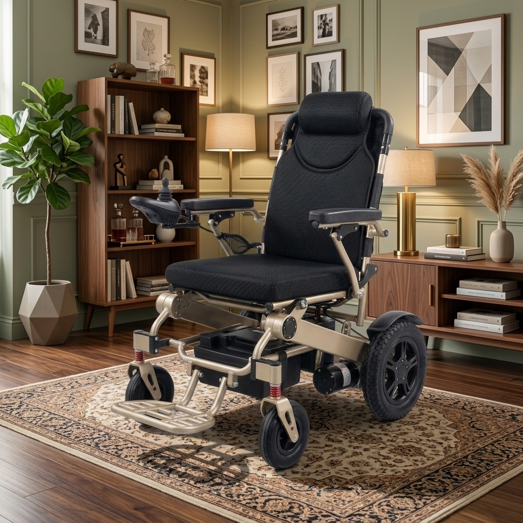 Electric Wheelchair LC 9200 - Electric Wheelchair Automatic Reclining and automatic folding with Lithium Battery (with Wireless Remote)