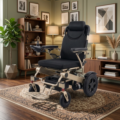 Electric Wheelchair LC 9200 - Electric Wheelchair Automatic Reclining and automatic folding with Lithium Battery (with Wireless Remote)