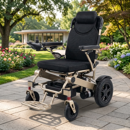Electric Wheelchair LC 9200 - Electric Wheelchair Automatic Reclining and automatic folding with Lithium Battery (with Wireless Remote)