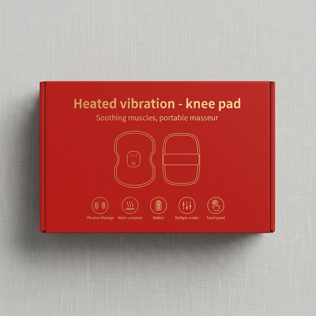 Premium Heated Vibration Knee Pad – Smart Thermal Knee Massager with Touch Control Panel