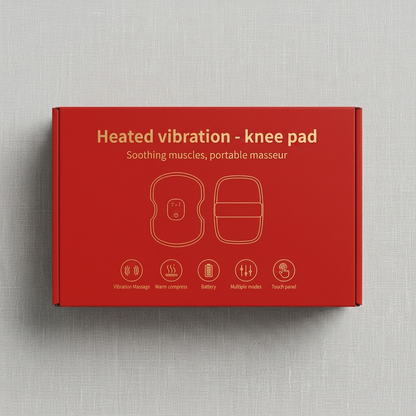 Premium Heated Vibration Knee Pad – Smart Thermal Knee Massager with Touch Control Panel