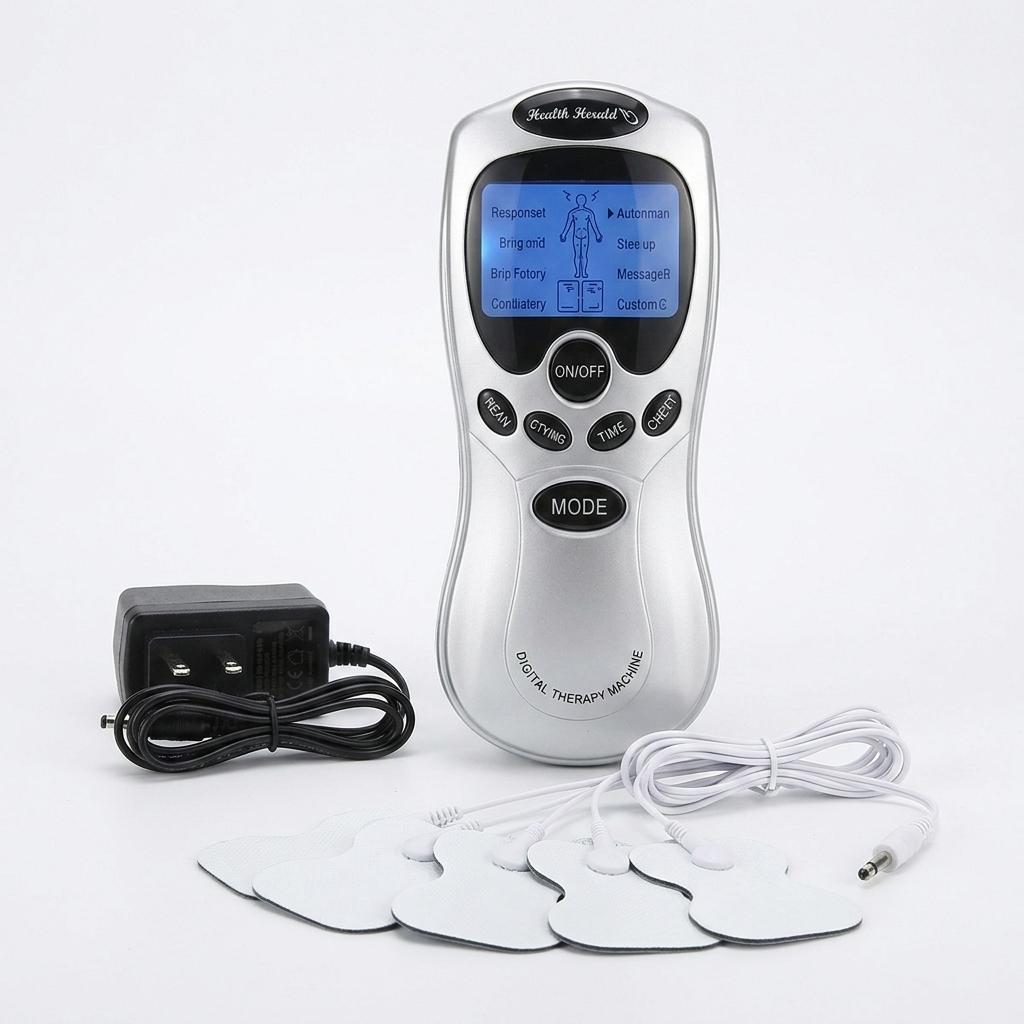 Blueidea Intelligent Voice Deluxe Massager – Digital Therapy Machine with 4 Electrode Pads