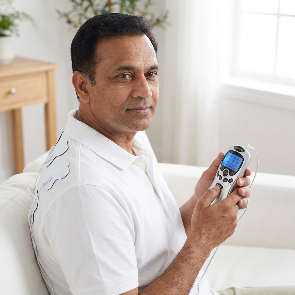 Blueidea Intelligent Voice Deluxe Massager – Digital Therapy Machine with 4 Electrode Pads