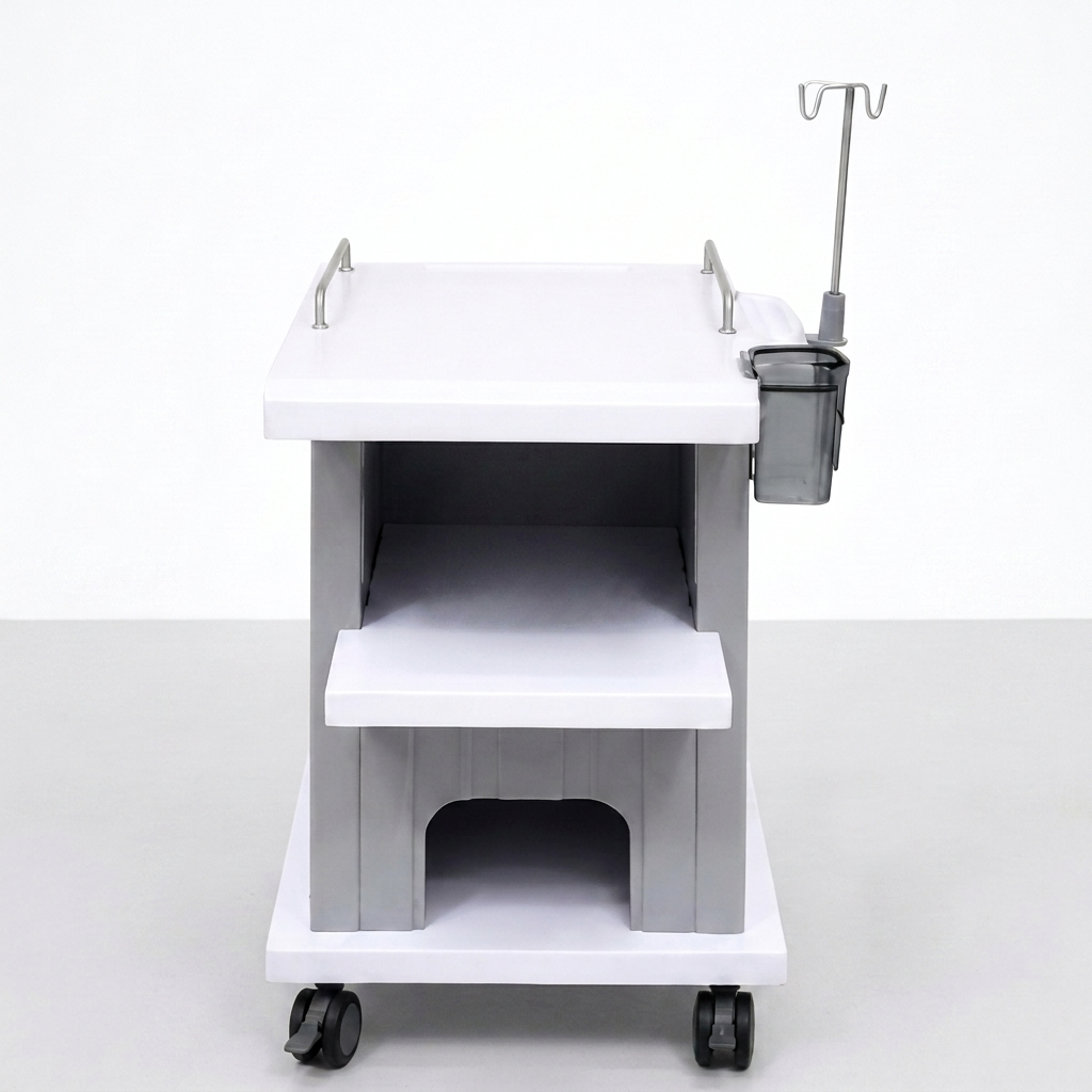 Ultrasound Trolley with IV Pole