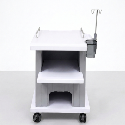 Ultrasound Trolley with IV Pole