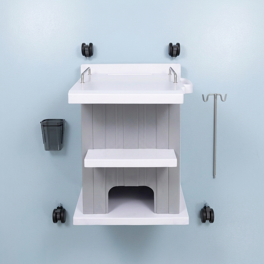Ultrasound Trolley with IV Pole