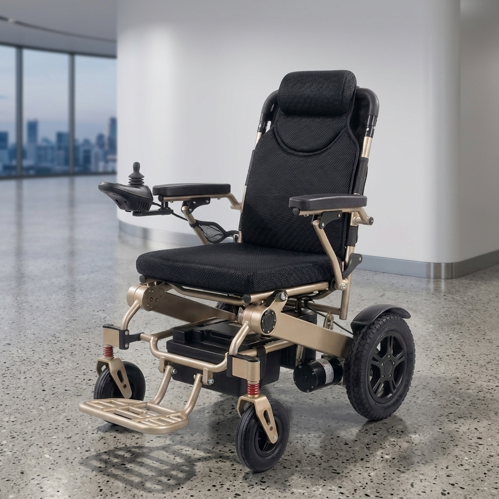 Electric Wheelchair LC 9200 - Electric Wheelchair Automatic Reclining and automatic folding with Lithium Battery (with Wireless Remote)