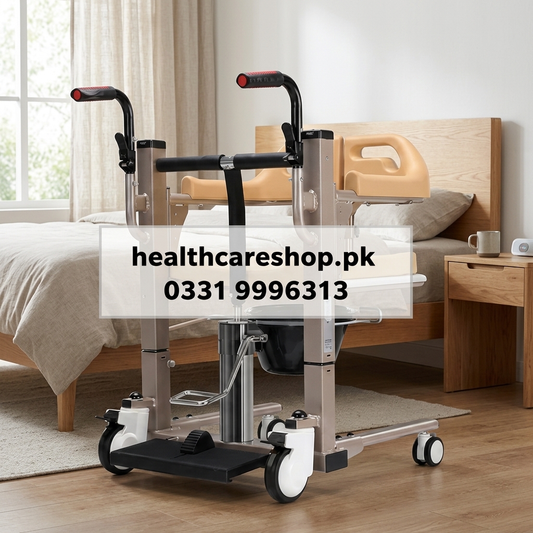 Single Hydraulic Stainless Steel Patient Transfer Chair – Multifunctional Patient Lift Wheelchair