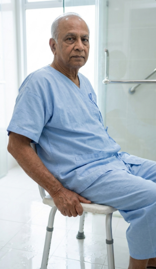The Ultimate Bathroom Safety Solution: Premium Non-Slip Medical Shower Chair with Backrest