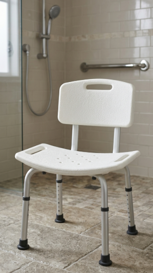 The Ultimate Bathroom Safety Solution: Premium Non-Slip Medical Shower Chair with Backrest