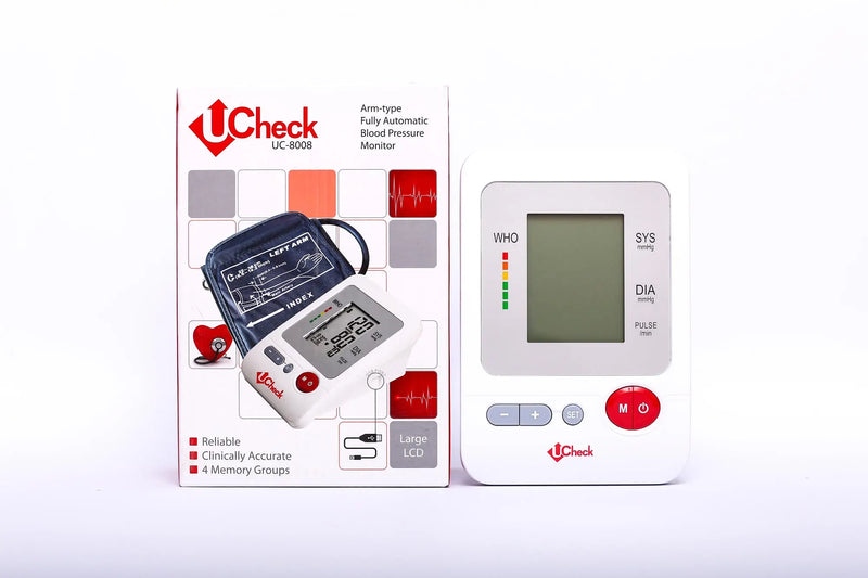 Ucheck Digital Blood Pressure Monitor Upper Arm BP Operator Cuff Machine