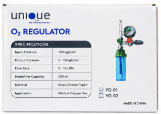 Unique O₂ Regulator with Humidifier Bottle