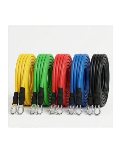 11-Piece Premium Resistance Bands Set – Stackable Exercise Tubes with Handles, Ankle Straps, Door Anchor & Carry Bag for Home Workouts & Fitness
